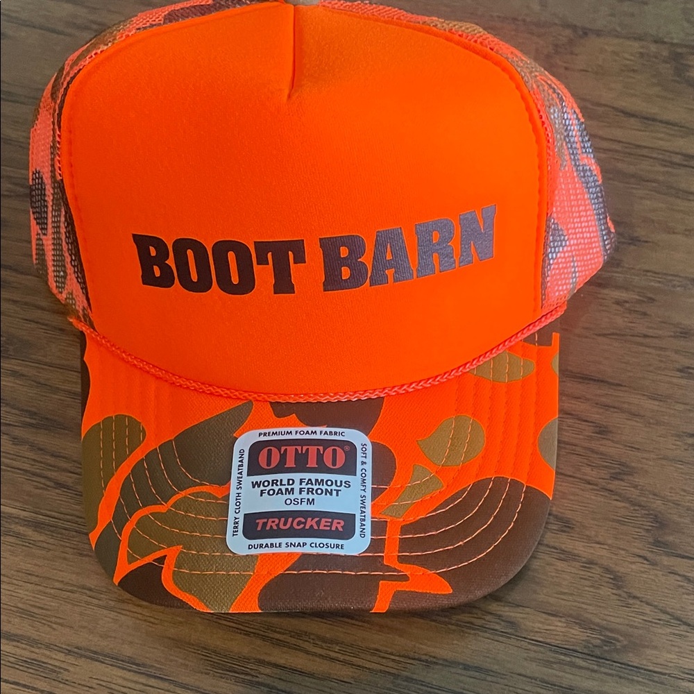 Boot Barn Orange Camo Trucker Hat